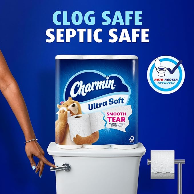 Charmin Ultra Soft Toilet Paper, 9 Mega XL Rolls = 54 Regular Rolls, 2-ply Bath Tissue