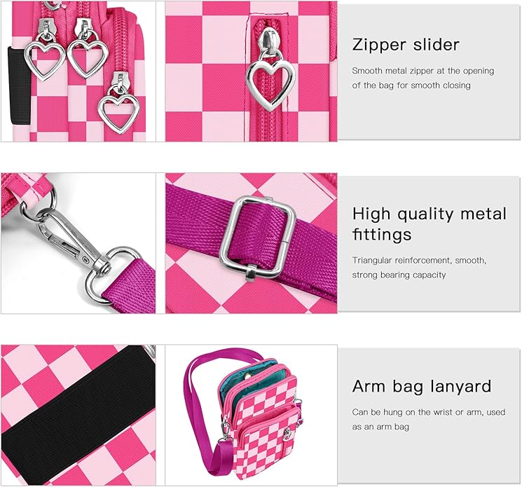 BIAOTIE Lightweight Small Crossbody bags Cell Phone Purses Travel Pouch Shoulder Bag for Women