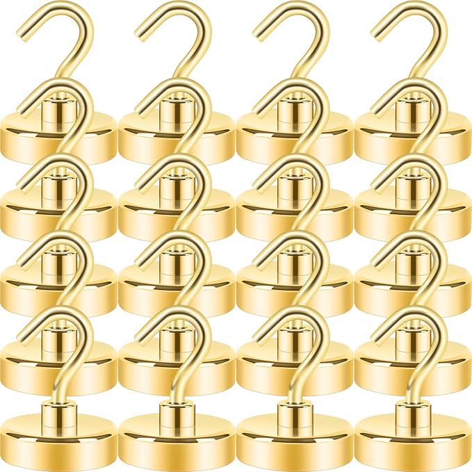 Neosmuk Magnetic Hooks, Cruise Ship Essentials, 26#,Gold