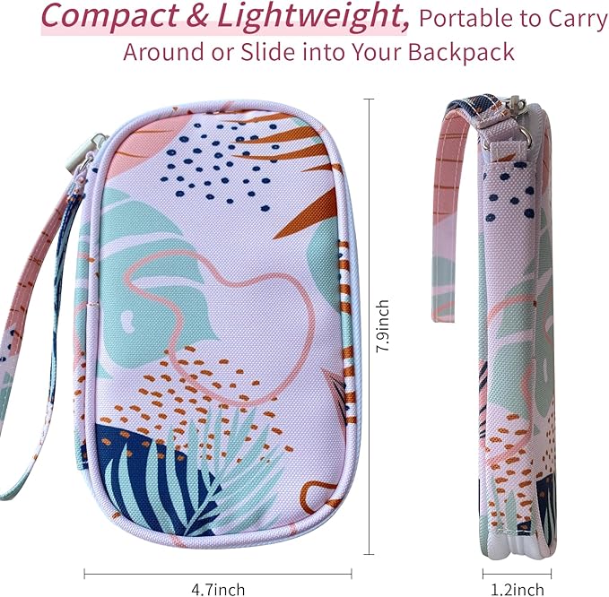 Electronics Organizer Travel Case, Cable Organizer Travel Essentials Tech Pouch,Suitable for Charger, Cable, Phone，Flash Drive,Maple leaf