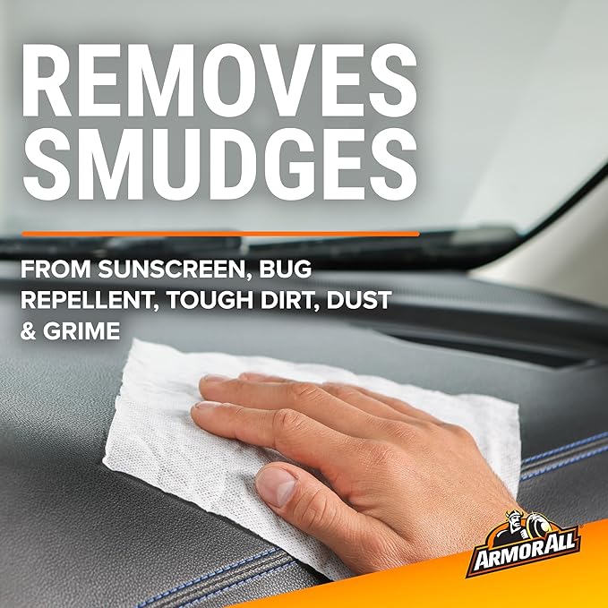 Armor All Car Interior Cleaner Wipes, Interior Cleaning Wipes for Cars, Trucks, Motorcycles, 60 Each