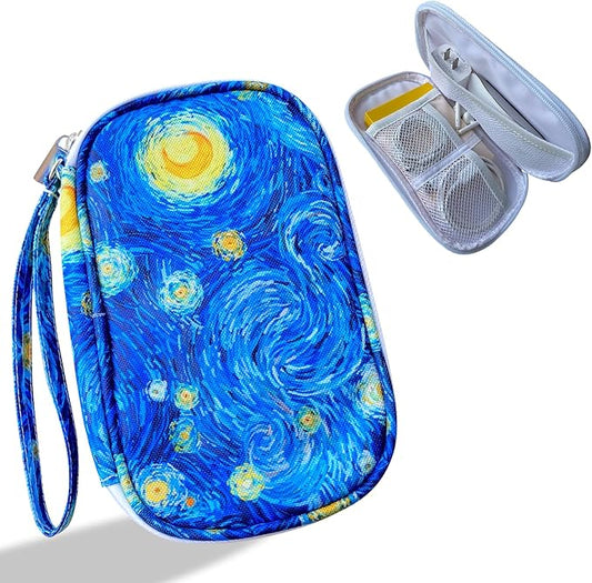 Electronics Organizer Travel Case, Cable Organizer Travel Essentials Tech Pouch,Suitable for Charger, Cable, Phone，Flash Drive,Starry Sky