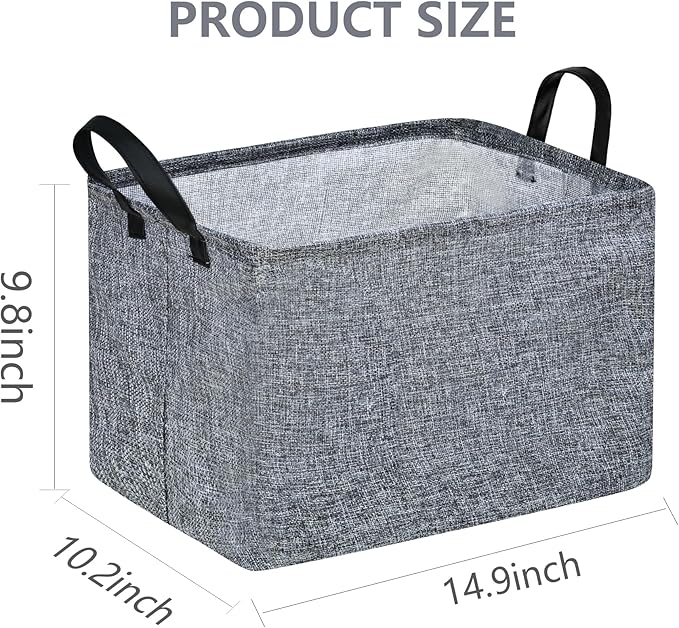 Rec Box Hamper Storage Basket Collapsible Organizer Bin Gift Shelf Baskets for Home and Kitchen Storage