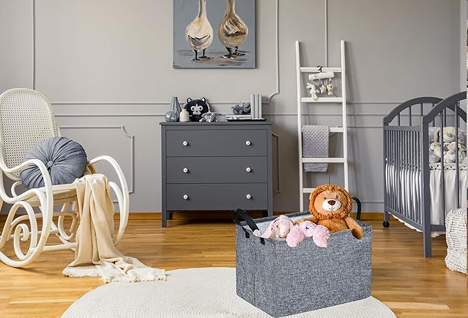 Rec Box Hamper Storage Basket Collapsible Organizer Bin Gift Shelf Baskets for Home and Kitchen Storage