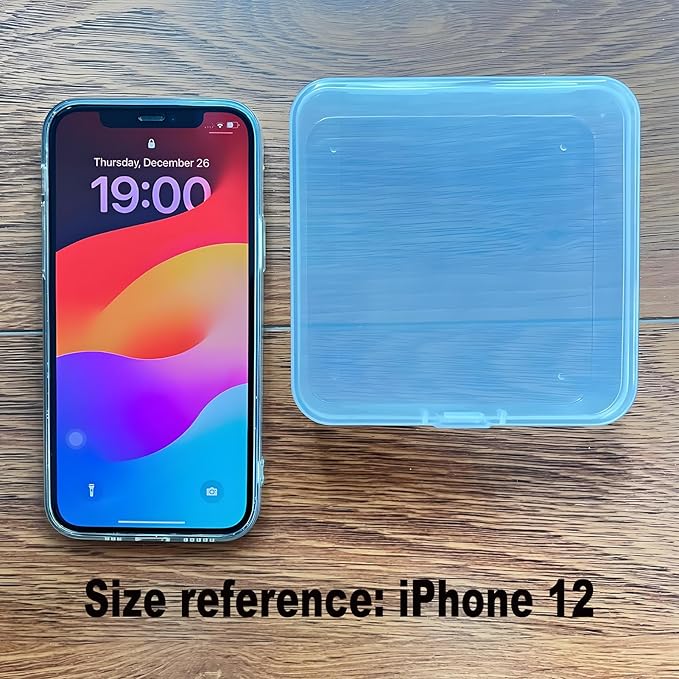 Small Bead Organizers-8 Pcs Plastic Storage Cases Mini Clear Bead Storage Containers Clear Boxes with Hinged Lid and Rectangle Craft Supply Case DIY Project with Label Stickers