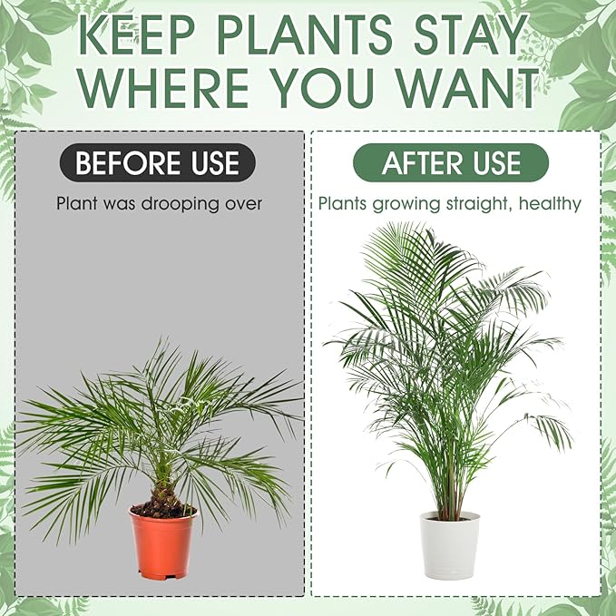 Honeydak 18 Pack Monstera Plant Support Plant Support Stakes for Indoor Plants Stackable Monstera Climbing Sticks with Orchid Clips Twist Ties for Potted Tomato Pothos Philodendron
