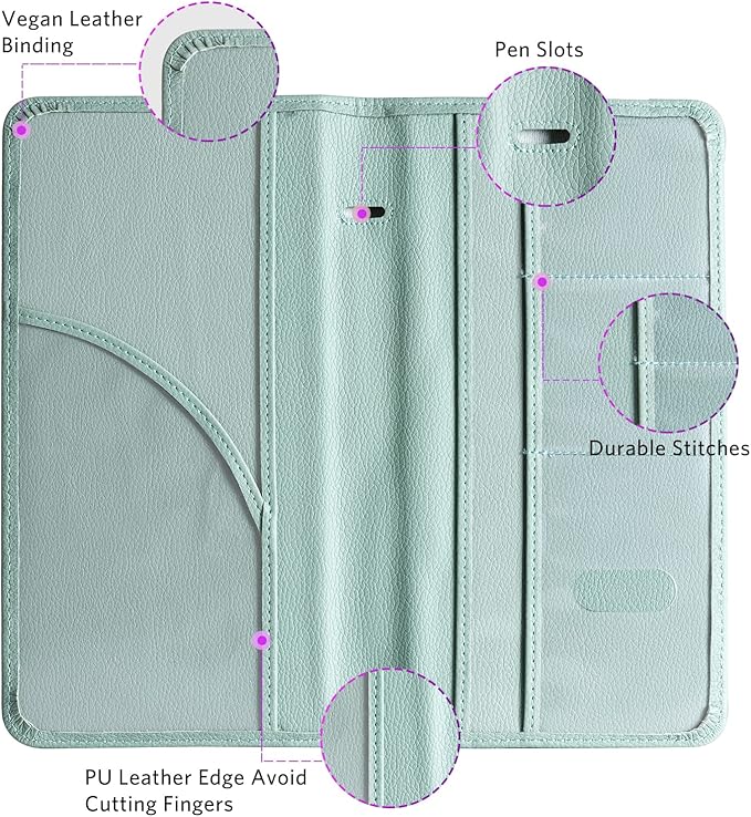 CoBak Car Registration and Insurance Holder - Vehicle Glove Box Car Organizer,Auto Truck Comparment Accessories Case with Magnetic Closure for Essential Document,Driver License,Cards