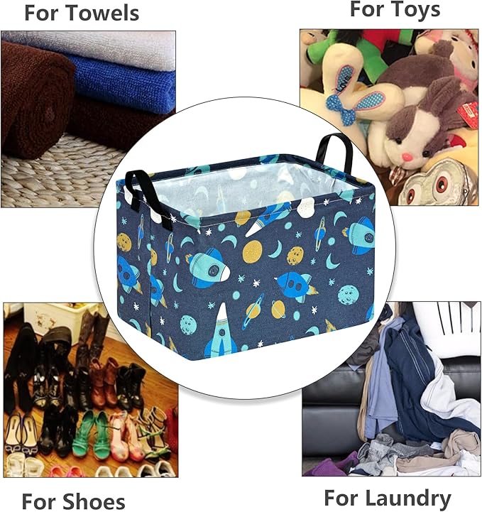 Baby Waterproof Storage Basket Toys Organizer Nursery Bins for Women Kids Hamper for Organizing Home/Dorm/Kitchen/Pet/Office/Closet/Shelf/Room Decor