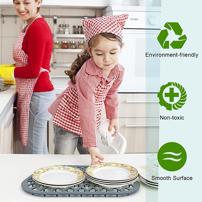 Sink Protectors for Kitchen Sink, Kitchen Sink Accessory - Silicone Mats Grid for Stainless Steel Strainer Bottom of Farmhouse Porcelain sinks (13”x11”)