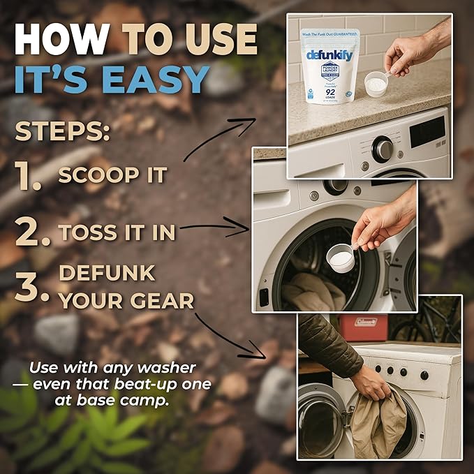 Laundry Detergent, 92 Load. Unscented Enzyme Cleaner Laundry Detergent Powder. Activewear, Outdoor Gear Cleaning Supplies w/Odor Eliminator, Stain Removers. Provensafe™ Washing Soda Laundry Soap