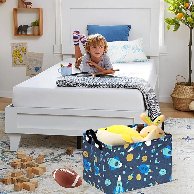 Baby Waterproof Storage Basket Toys Organizer Nursery Bins for Women Kids Hamper for Organizing Home/Dorm/Kitchen/Pet/Office/Closet/Shelf/Room Decor