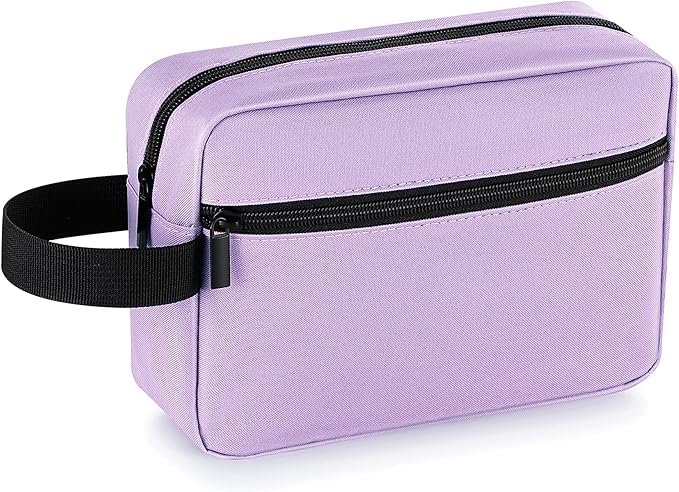 Elviros Travel Toiletry Bag for Women and Men,Lightweight Makeup Bag Hanging Dopp Kit with Shaving Compartment Cosmetic Organizer Small Tool Bag Travel Essentials,Gifts for Women(Lavender Purple)