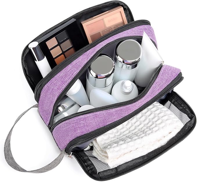 Yeiotsy Men's Travel Toiletry Bag – Color Clash Dopp Kit with Mesh Pockets, Durable Shaving Organizer for Gym, Camping & Weekend Trips