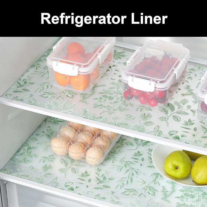Cooyes Shelf Liner Drawer Liners, Shelf Liners for Kitchen Cabinets, Non-Adhesive Cabinet Liner, EVA Waterproof Non-Slip Refrigerator Liners for Kitchen Drawers（11.8" W x 118" L）