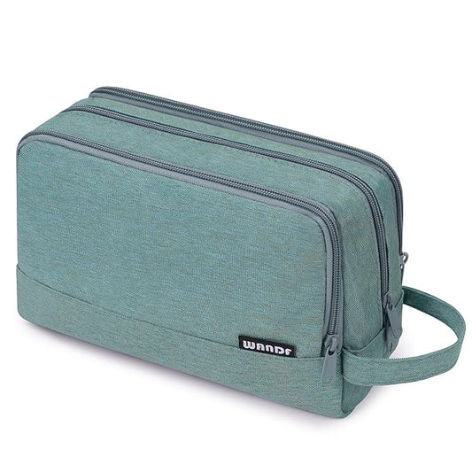 Toiletry Bag for Men, Hanging Dopp Kit, Water-Resistant Shaving Bag, Small Toiletry Bag for Traveling (Turquoise)