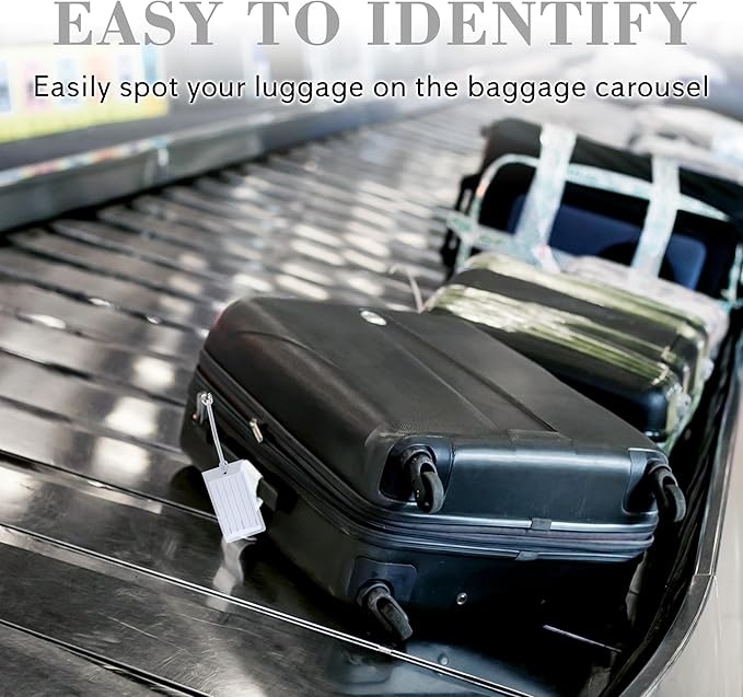 30 Pack Luggage Tags for Suitcases, Airplane Travel Essentials for Flying, International Travel Must-Haves, and Luggage Accessories by Sodsay