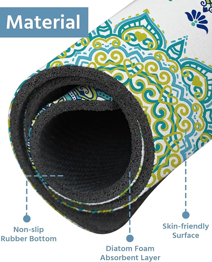 Patterned Sink Faucet Mat Kitchen Splash Guard Super Absorbent Drying Mat, Non-Slip Drain Pad for Kitchen Counter or Bathroom-24x5.5in