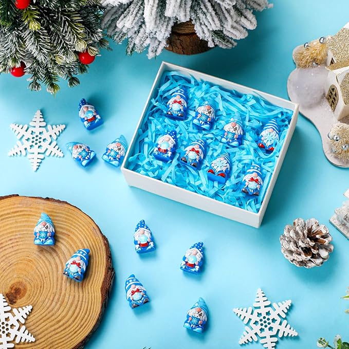 Yaomiao 40 Pcs Winter Mini Resin Gnomes Figures Resin Mini Statues Maple Leaves Pumpkin Snowflake Gnomes Table Decor for Winter Fall Christmas Festive Home Kitchen Tiered Tray