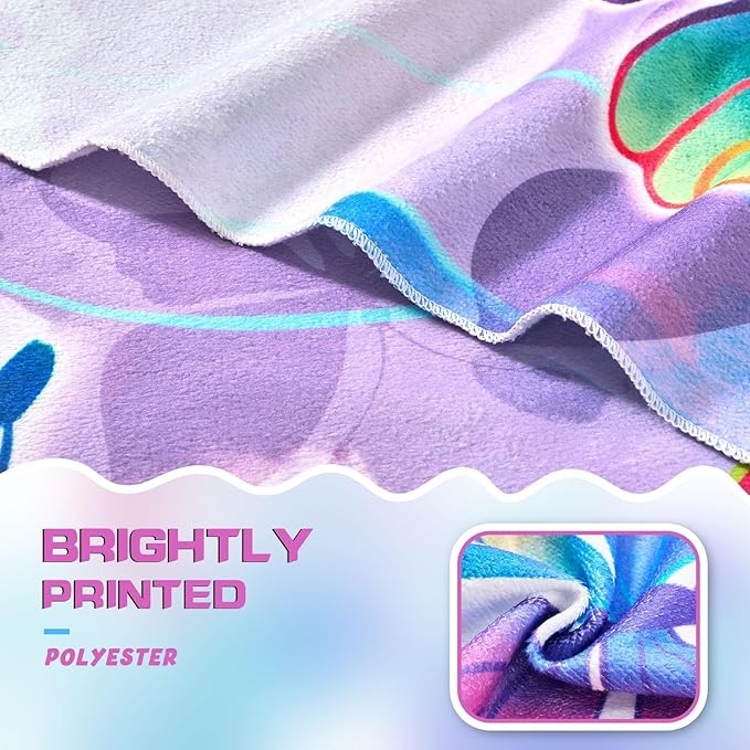 WERNNSAI Beach Towel for Kids, 30”x 60”Butterfly Quick Dry Sand Free Kids Beach Towel for Girls Personalized Beach Towel Pool Camping Travel Towel Soft Beach Blanket Bath Shower Towel