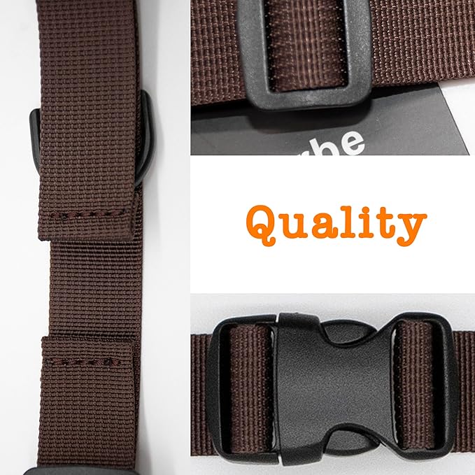 Backpack Chest Strap, Universal Add on Adjustable Sternum Strap, Chest Belt Replacement, with Heavy Duty Quick Release Buckle Clip, for Travel, Hiking, Camping, School(Brown)