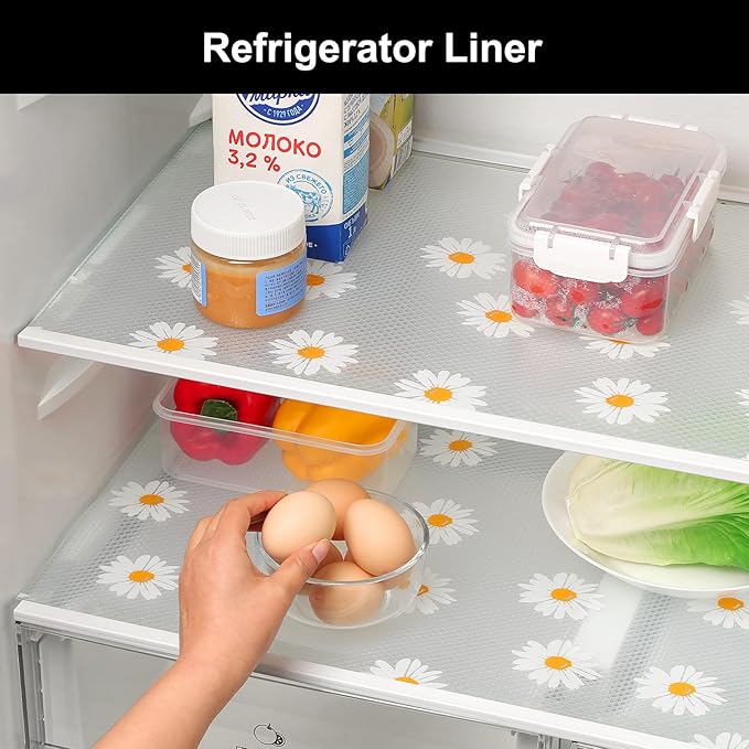 Cooyes Shelf Liner – Premium Non-Adhesive Cabinet & Drawer Liner for Kitchen – Waterproof Shelf Paper with Modern Pattern – Durable EVA Cabinet Mat – Easy to Cut (23.6" W x 118" L)