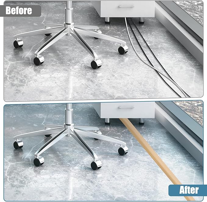 Floor Cord Covers for Wires 10FT Cable Hider Wire Cover Self Adhesive Cord Hider Floor for Offices, Homes, Workshops, Warehouses Cable Cavity 0.39" W x 0.27" H