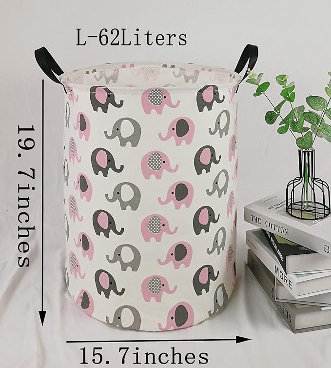 Kids Hamper Storage Bins Organizer Toy Box Laundry Basket Large Canvas Collapsible Chest for Home/Dorm/Kitchen/Pet/Office/Closet/Shelf/Gift Baskets