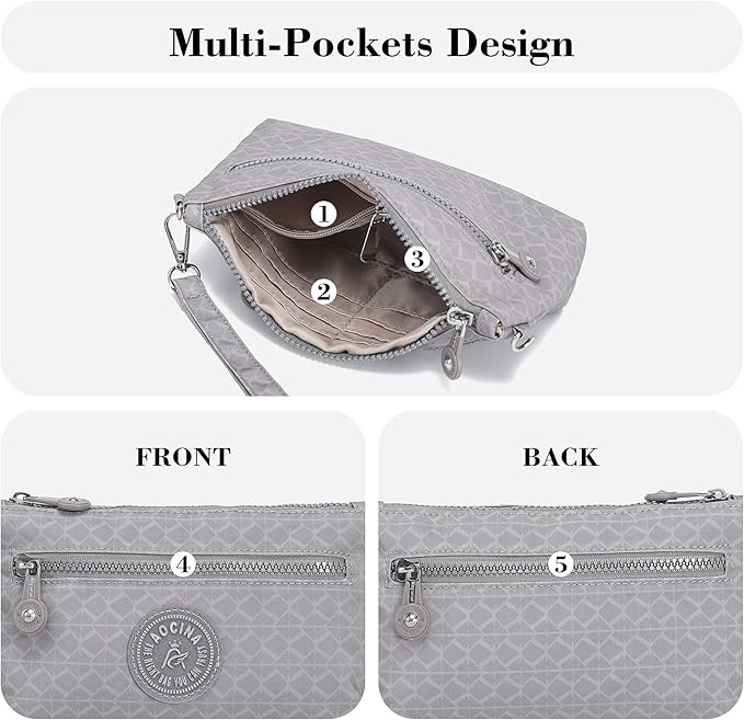 AOCINA Small Wristlet Wallet for Women RFID Blocking Crossbody Purse Gifts for Valentines Day Nylon Cell Phone Purses