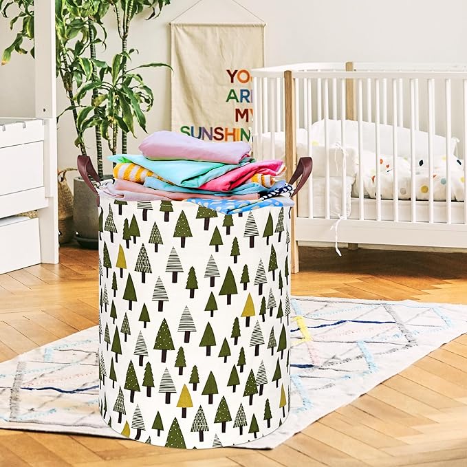 Xmas Storage Basket Laundry Hamper Gifts Organizer Bins Toy Box Laundry Basket Large Canvas Collapsible Chest for Home/Dorm/Kitchen/Pet/Office/Closet/Shelf/