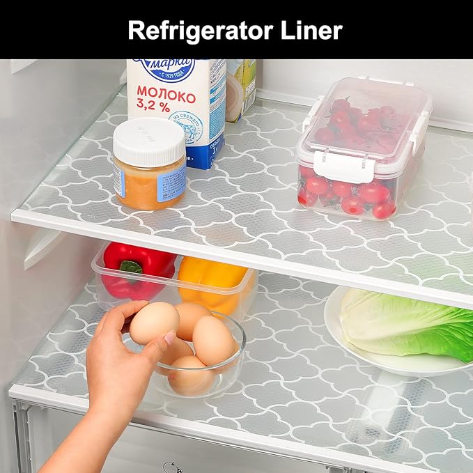 Cooyes Shelf Liner – Premium Non-Adhesive Cabinet & Drawer Liner for Kitchen – Waterproof Shelf Paper with Modern Pattern – Durable EVA Cabinet Mat – Easy to Cut (23.6" W x 236" L)