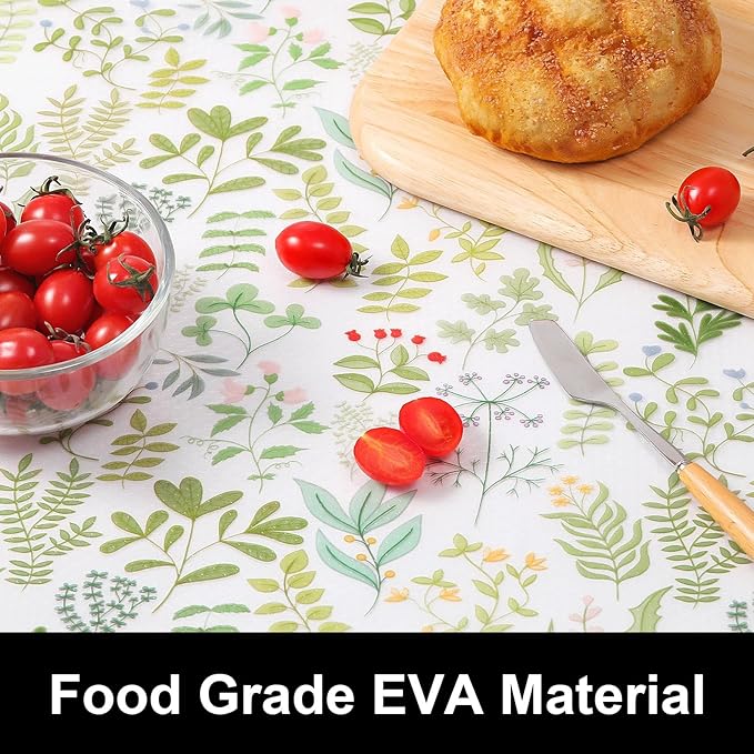 Cooyes Shelf Liners for Kitchen Cabinets Refrigerator Liners Waterproof & Oil-Proof Kitchen Cupboard Liner Drawer Mats EVA Material Non Adhesive Fridge Liner for Shelves（23.6" W x 360" L）