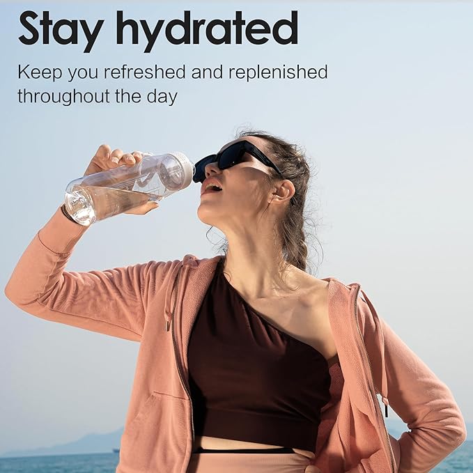 Water Bottle 32oz, clear water bottle with Spout Lid and Carry Handle, Reusable, Tritan, BPA Free, Hiking Water Bottle Suitable for Travel, Outdoors, Gym, Travel, Home, School (Light purple)