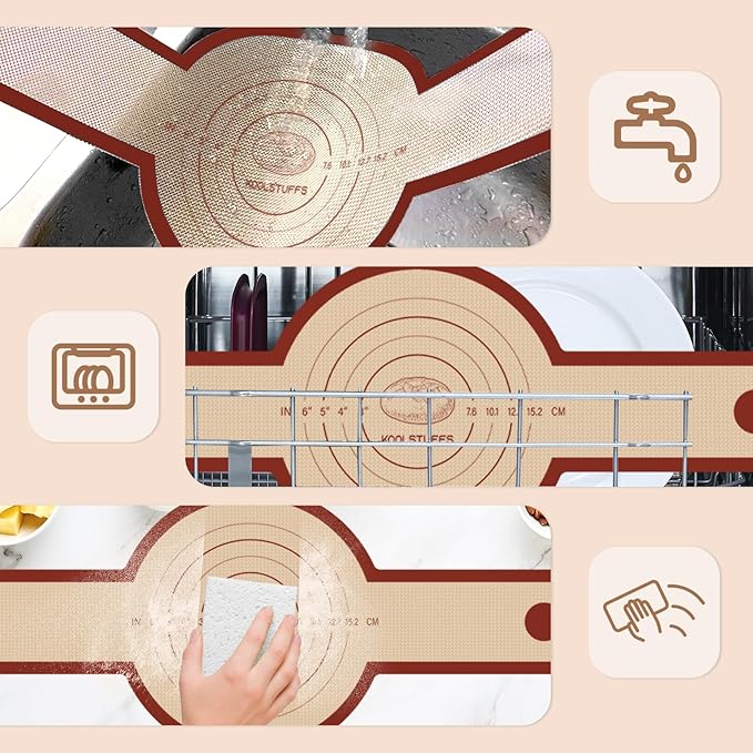 Silicone Bread Sling for Dutch Oven, 2-Pack Non-Stick Reusable Baking Mat with Heat-Resistant Handles, Easy Sourdough Transfer, Ideal for Home Baking, Oven Use, Kitchen Beginners