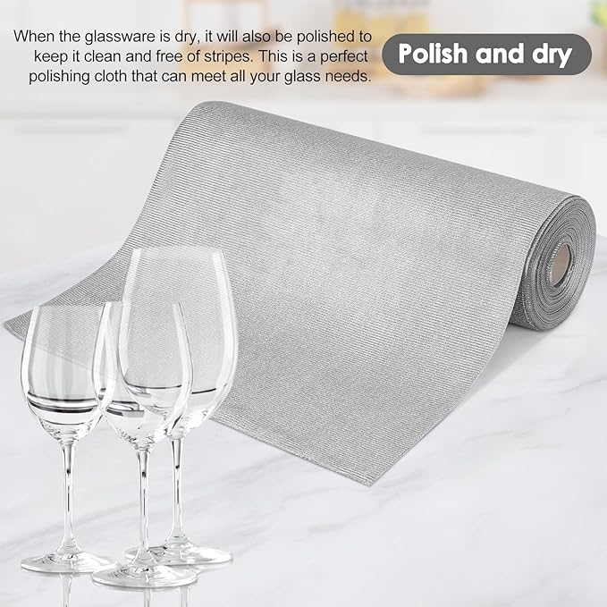 Microfiber Cleaning Cloth, 20 Sheets Glass Cleaning Cloth 11.8" x 15.7", Reusable Towels Kitchen Cleaning Wipes Lint Free Rags for Laptop Camera Lenses LCD Screens (Gray, 11.8" x 15.7")