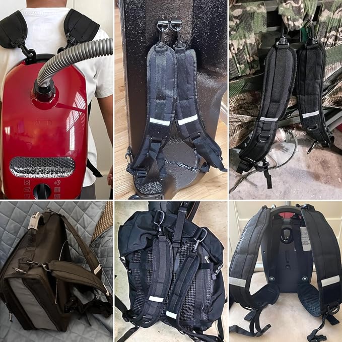 Backpack Straps, Backpack Shoulder Strap for bags strap Replacement Padded Strap Adjustable with Metal/Plastic Clips