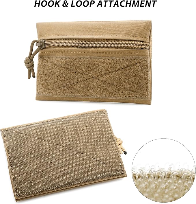 Qavctw Tactical Admin Pouch Bag with Hook and Loop Tool Storage Bag Snack Pouch Candy Bag Hanging Pouches Backpack Accessory Pouch