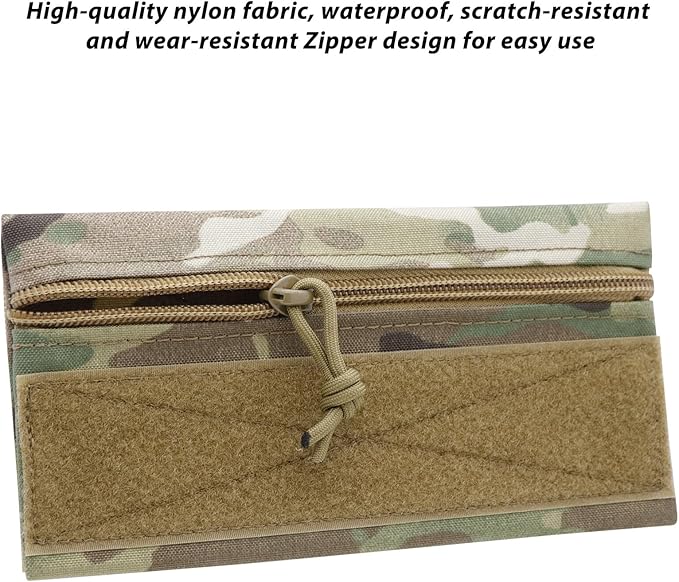 Qavctw Tactical Admin Pouch Bag with Hook and Loop Tool Storage Bag Snack Pouch Candy Bag Hanging Pouches Backpack Accessory Pouch