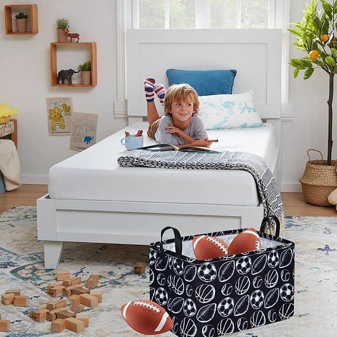 Kids Hamper Storage Bins Organizer Toy Box Laundry Basket Large Canvas Collapsible Chest for Home/Dorm/Kitchen/Pet/Office/Closet/Shelf/Gift Baskets