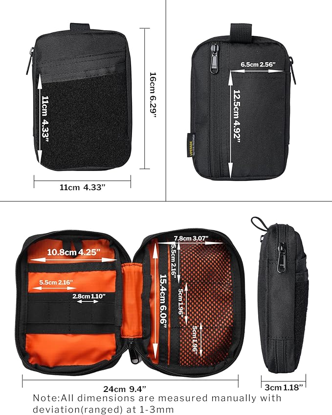 VIPERADE VE32 EDC Pouch, Pocket Organizer with Patch Area, Molle Utility Pouch for Everyday Carry
