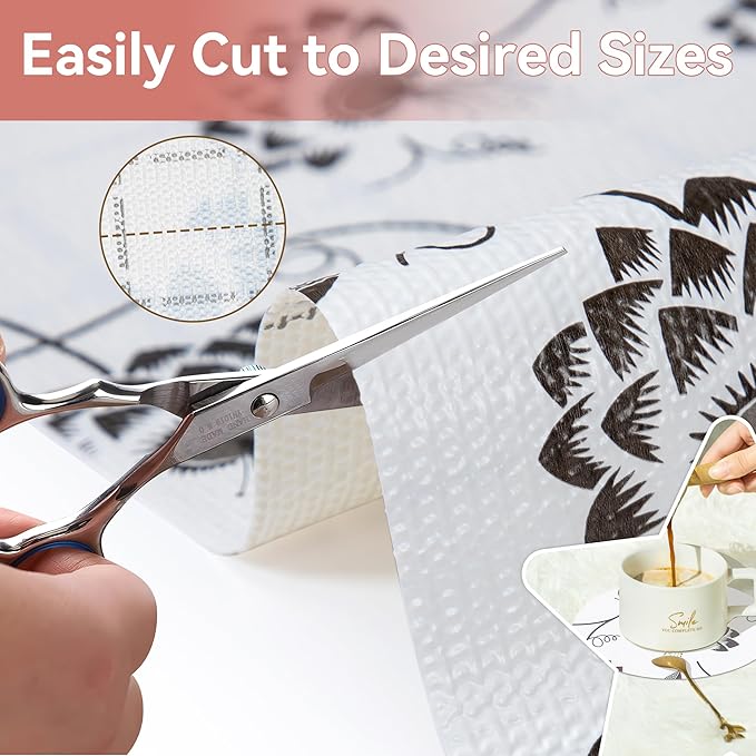 【Upgrade Version】 RAY STAR 12 Inch x 10 Feet Shelf Liner, Non Adhesive Black Leaves Floral Cabinet Liner for Pantry Drawer Vanity, Strong Grip Non Slip, Shelf Liners for Kitchen Cabinets Cupboard