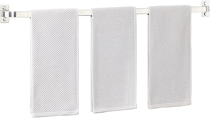 Bathroom Towel Bar, 32 inch Towel Racks for Bathroom Wall Mounted, SUS304 Stainless Steel Heavy Duty Towel Holder Bathroom Accessories Modern Home Decor, Brushed Finished