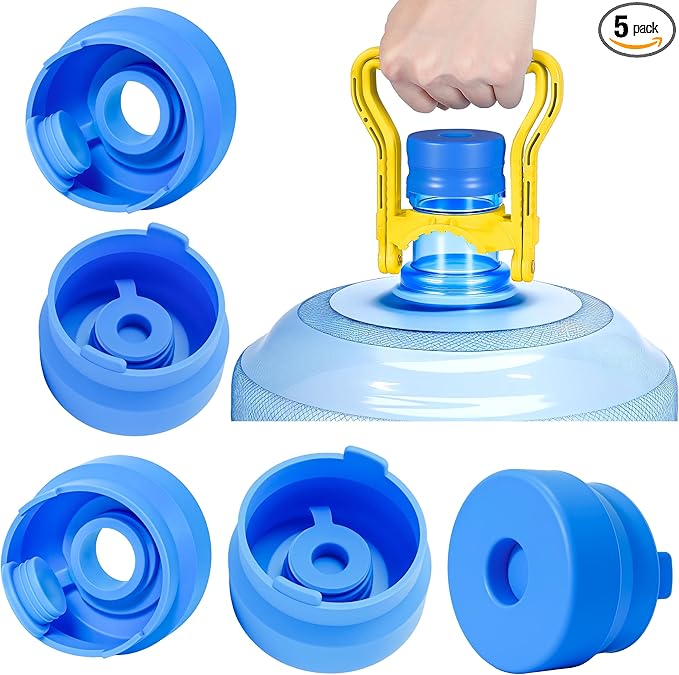 5 Gallon Water Jug Cap,Silicone Reusable Replacement Cap, Non Spill Bottle Caps for 55mm Bottle Water Dispenser Caps