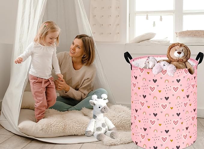 Round Laundry Basket Storage Bins Nursery Hamper Gift Baskets for Home,Office,Home Decor