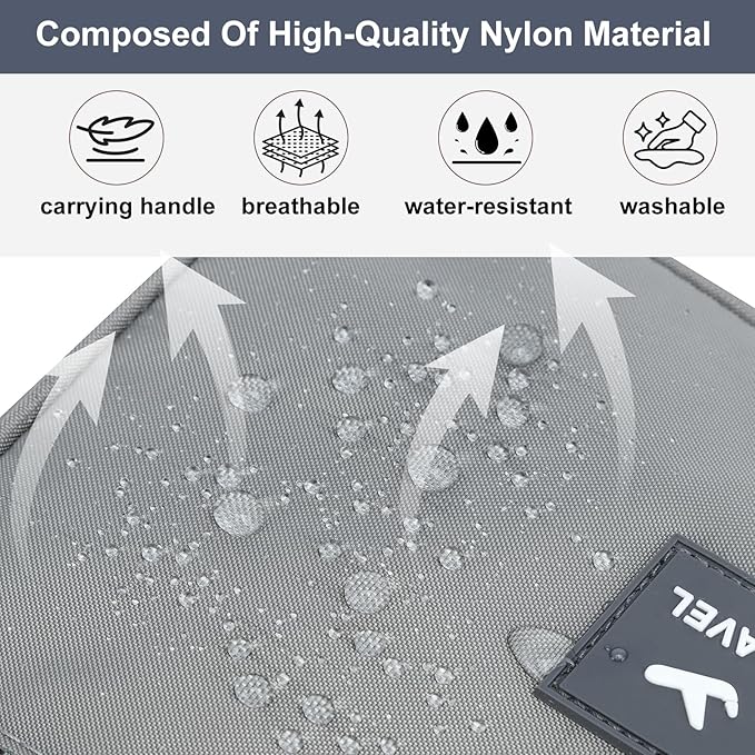 2 Layers Travel Shoe Bag, Portable Shoe Bags Hold 2 Pair Of Shoes, Water-Resistant Shoe Storage Pouch For Travel (Grey, 2 Pack)