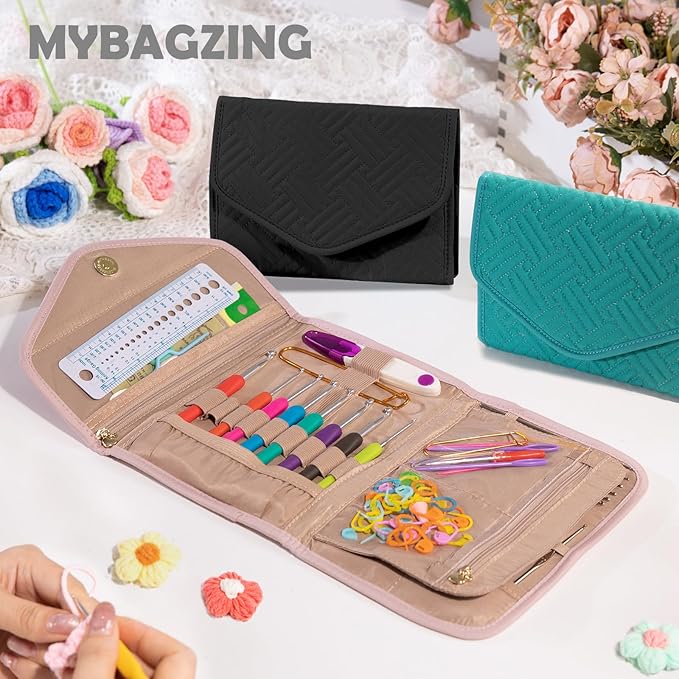 Crochet Hook Case - Foldable Organizer - Knitting & Crochet Supplies Accessory
