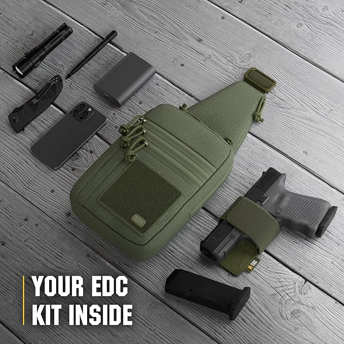 M-Tac CCW Sling Bag for Men & Women - EDC Shoulder Bag Tactical - Crossbody Concealed Carry Bag - Mens Chest Pack