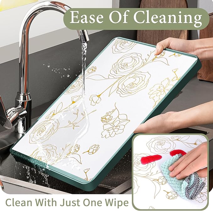 Shelf Liners for Kitchen Cabinets 12in x 30FT Non Adhesive Drawer Liner Gold Floral Thickened Shelf Liner Paper Strong Non-Slip Easy to Clean for Tool Box Refrigerator with Knife and Tape Measure