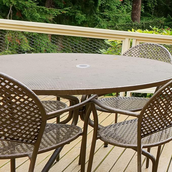 Outus Patio Table Umbrella Hole Ring Umbrella Cone Wedge Plug Umbrella Stabilizer Sleeve for 2 to 2.5 Inch Patio Table Hole and 1.5 Inch or Umbrella Pole Adapter (Transparent, 4 Pieces)