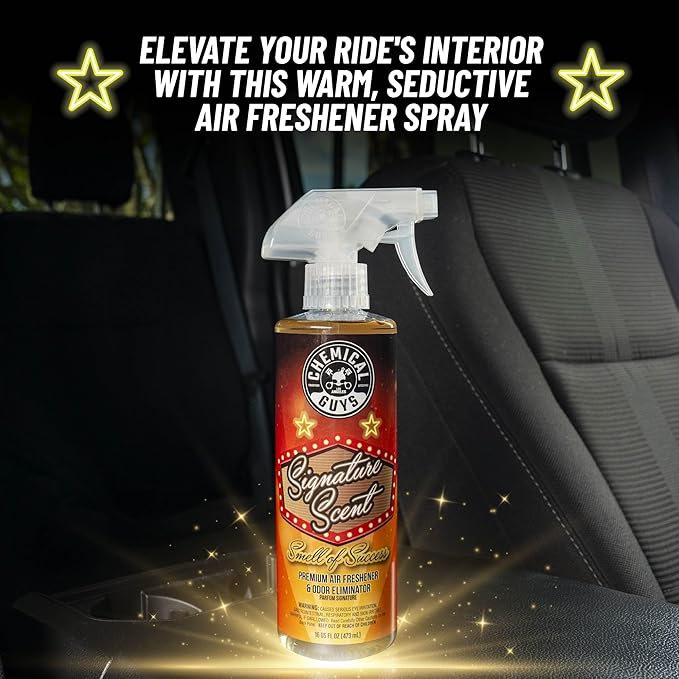 Chemical Guys Signature Scent Air Freshener & Odor Eliminator (4 oz) (3 Pack) – Crisp, Masculine Fragrance Spray for Car, Office & Interior Spaces