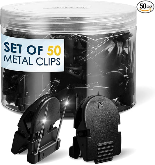 50 Pcs Cubicle Clips for Fabric Panels – Strong Hold Office Partition Hooks for Notes, Photos – Workspace Organization Accessories
